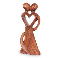 Load image into Gallery viewer, Original Wood Sculpture Hand Carved in Indonesia - My Heart and Yours | NOVICA