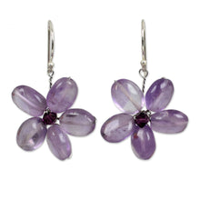 Load image into Gallery viewer, Amethyst Flower Earrings - Mystic Daisy | NOVICA