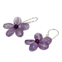 Load image into Gallery viewer, Amethyst Flower Earrings - Mystic Daisy | NOVICA