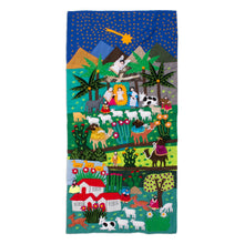 Load image into Gallery viewer, Hand Crafted Religious Applique Tapestry Wall Hanging - Nativity Scene | NOVICA