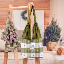 Load image into Gallery viewer, Green Plaid Elephant