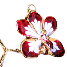 Load image into Gallery viewer, Fair Trade Gold Plated Natural Orchid Necklace - Timeless Dancer | NOVICA