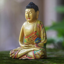 Load image into Gallery viewer, Hand Made Wood Sculpture - Buddha in Meditation | NOVICA