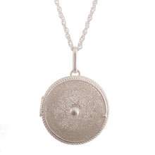 Load image into Gallery viewer, Artisan Crafted Peruvian Sterling Silver Locket Necklace - Precious Secret | NOVICA