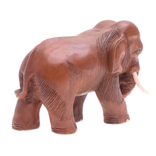 Load image into Gallery viewer, Rain Tree Wood Sculpture from Thailand - Majestic Elephant | NOVICA