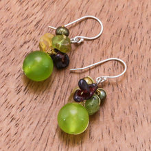 Load image into Gallery viewer, Hand Crafted Beaded Multigem Earrings - Freshness | NOVICA