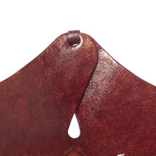 Load image into Gallery viewer, Andean Floral Hand Tooled Leather Catchall in Dark Brown - Gothic Star | NOVICA