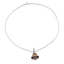 Load image into Gallery viewer, Handcrafted Sterling Silver Multigem Necklace - Cosmic Harmony | NOVICA