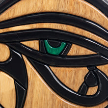 Load image into Gallery viewer, Unique Hand Crafted Cultural Wood Sculpture - Eye of Horus | NOVICA