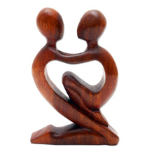 Load image into Gallery viewer, Original Romantic Wood Sculpture - True Love | NOVICA
