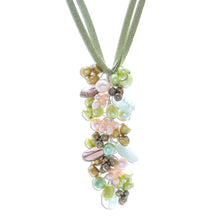 Load image into Gallery viewer, Fair Trade Pearl Pendant Necklace - Verdant Fascination | NOVICA