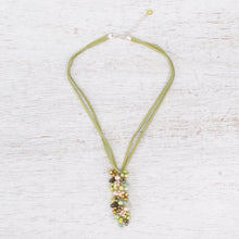 Load image into Gallery viewer, Fair Trade Pearl Pendant Necklace - Verdant Fascination | NOVICA