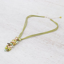 Load image into Gallery viewer, Fair Trade Pearl Pendant Necklace - Verdant Fascination | NOVICA