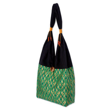 Load image into Gallery viewer, Hand Crafted Cotton Shoulder Bag - Thai Emerald | NOVICA