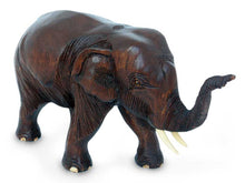 Load image into Gallery viewer, Hand Carved Wood Sculpture - Friendly Thai Elephant | NOVICA