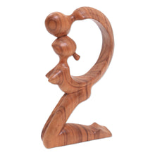 Load image into Gallery viewer, Romantic Wood Sculpture - So in Love | NOVICA