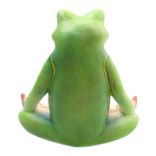 Load image into Gallery viewer, Wood sculpture - Tree Frog Meditates | NOVICA
