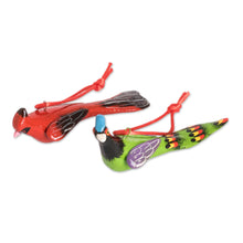 Load image into Gallery viewer, Central American Ceramic Bird Ornaments (Set of 6) - Forest Birds | NOVICA