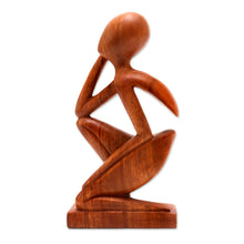 Load image into Gallery viewer, Hand Made Thought and Meditation Wood Sculpture - Alone | NOVICA