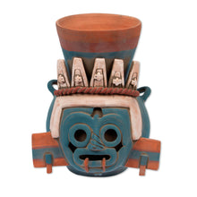 Load image into Gallery viewer, Handcrafted Archaeological Ceramic Aztec Sculpture - God of Rain and Lightning | NOVICA