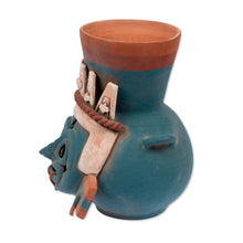 Load image into Gallery viewer, Handcrafted Archaeological Ceramic Aztec Sculpture - God of Rain and Lightning | NOVICA