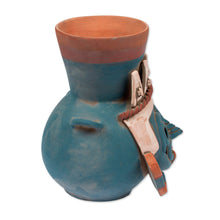 Load image into Gallery viewer, Handcrafted Archaeological Ceramic Aztec Sculpture - God of Rain and Lightning | NOVICA