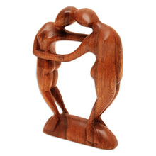 Load image into Gallery viewer, Wood sculpture - Couple in Love | NOVICA
