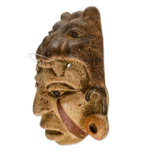 Load image into Gallery viewer, Fair Trade Central American Ceramic Mask - Maya Jaguar Priest | NOVICA