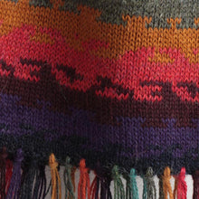 Load image into Gallery viewer, Alpaca Wool Striped Scarf from Peru - Andean Twilight | NOVICA