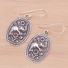 Load image into Gallery viewer, Sterling silver flower earrings - Elephant Roses | NOVICA