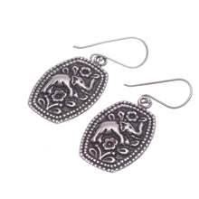 Load image into Gallery viewer, Sterling silver flower earrings - Elephant Roses | NOVICA