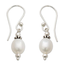 Load image into Gallery viewer, Cultured pearl dangle earrings - Sweet Destiny | NOVICA