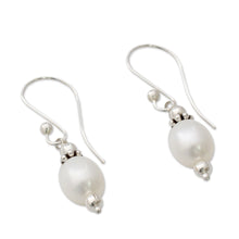 Load image into Gallery viewer, Cultured pearl dangle earrings - Sweet Destiny | NOVICA