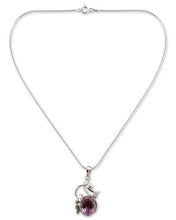 Load image into Gallery viewer, Amethyst flower necklace - Nostalgia | NOVICA