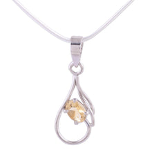 Load image into Gallery viewer, Citrine pendant necklace - Sunny Dawn | NOVICA