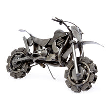 Load image into Gallery viewer, Collectible Recycled Metal Motorcycle Sculpture - Rustic Motorcross Bike | NOVICA