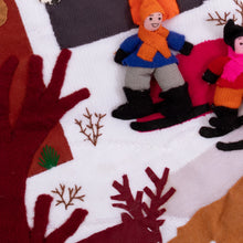 Load image into Gallery viewer, Applique Christmas stocking - Winter Wonderland | NOVICA