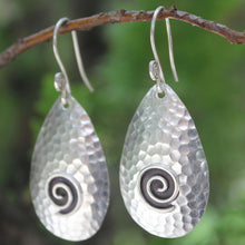 Load image into Gallery viewer, Handcrafted Sterling Silver Dangle Earrings - Kraton Vibe | NOVICA