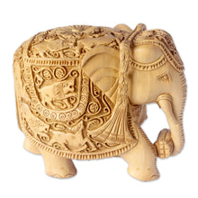 Load image into Gallery viewer, Wood sculpture - Elephant Goes Hunting | NOVICA