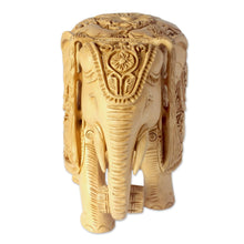 Load image into Gallery viewer, Wood sculpture - Elephant Goes Hunting | NOVICA