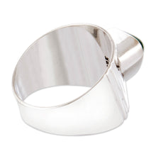 Load image into Gallery viewer, Fair Trade Peruvian Sterling Silver and Chrysocolla Ring - Huacho Heritage | NOVICA