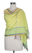 Load image into Gallery viewer, Hand Made Women's Wrap Cotton Silk Blend Shawl - Maheshwari Sun | NOVICA