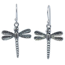 Load image into Gallery viewer, Handmade Sterling Silver Dangle Earrings - Mekong Dragonflies | NOVICA