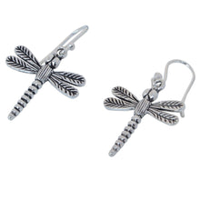 Load image into Gallery viewer, Handmade Sterling Silver Dangle Earrings - Mekong Dragonflies | NOVICA