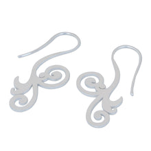 Load image into Gallery viewer, Modern Sterling Silver Drop Earrings - Enamored | NOVICA