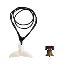 Load image into Gallery viewer, Handcrafted Cow Bone Pendant Necklace - Whale Tail | NOVICA