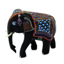 Load image into Gallery viewer, Lacquered Wood Figurine - Young Thai Elephant | NOVICA
