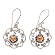 Load image into Gallery viewer, Sterling Silver and 18k Gold Accent Earrings - Delightful Denpasar | NOVICA