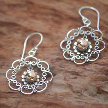 Load image into Gallery viewer, Sterling Silver and 18k Gold Accent Earrings - Delightful Denpasar | NOVICA