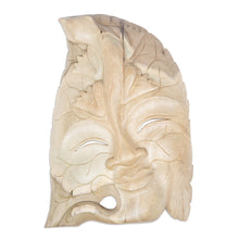 Load image into Gallery viewer, Hand Made Wood Mask from Indonesia - Life of a Leaf | NOVICA
